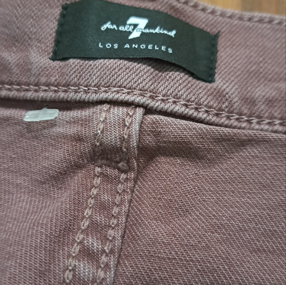 7 FOR ALL MANKIND SIZE 36×32 WOMEN'S PURPLE SLIMMY JEANS. - Picture 4 of 7